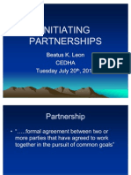 Initiating Partnerships