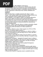 Land Acquisition Act, 1894 (Definitions and Features)