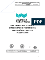 Generación, Seguimiento y Evaluación de Una Linea de Investigación.