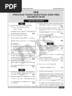 Previous Years Questions (2020-1983) Segment-Wise: Vector Analysis