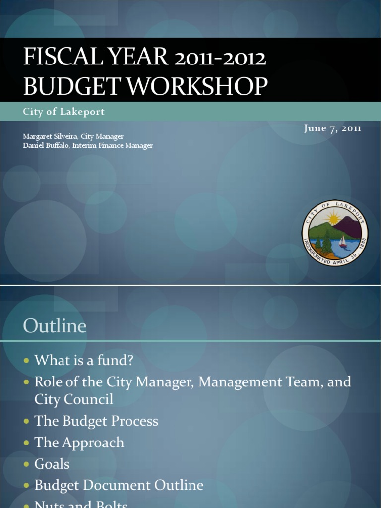 Lakeport City Council Budget PDF Fund Accounting Taxes