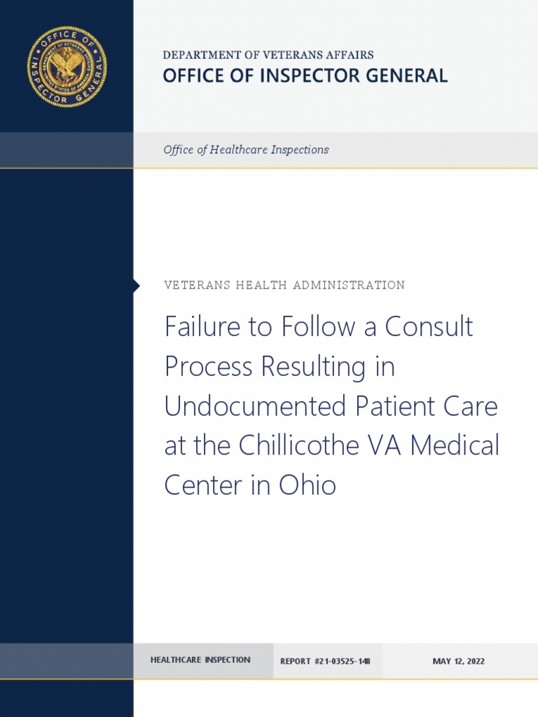 Report: Undocumented Patient Care at Chillicothe VA Medical Center ...