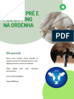 Pré e pós dipping: desinfecção dos tetos na ordenha