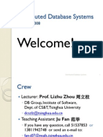 Distributed Database Systems: Welcome!