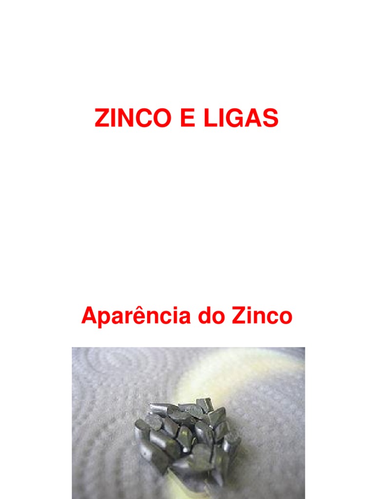 Zinco e Suas Ligas | PDF | Zinco | Liga