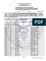 AIIMS 2nd Round Seat Allocation