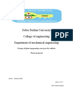 Debre Berhan University Collage of Engineering Department of Mechanical Engineering