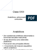 Clase XXIII Anabòlicos, Anticonceptivos y Corticoides