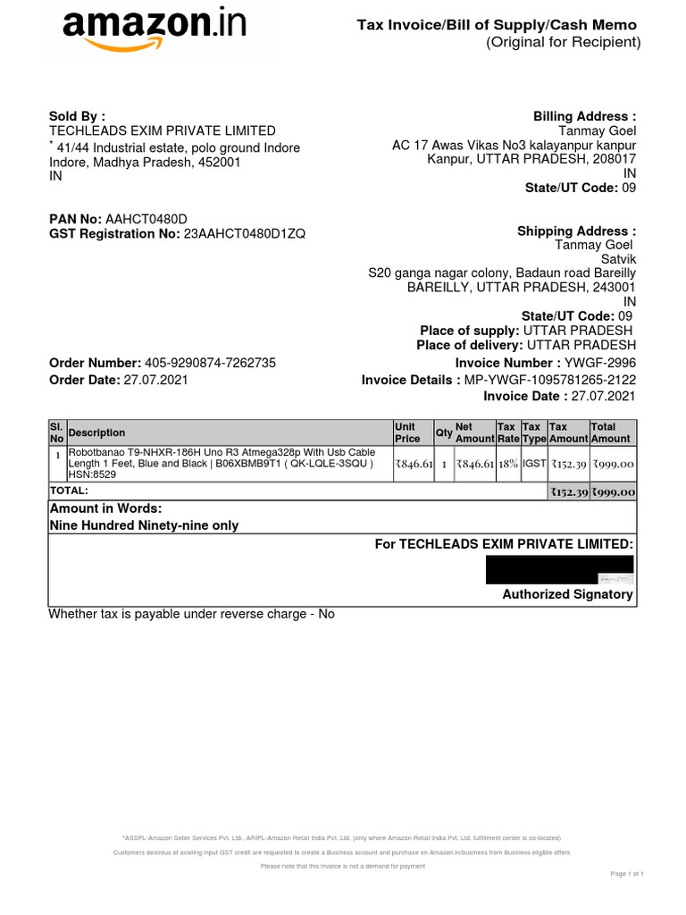 arduino | PDF | Invoice | Value Added Tax