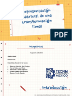 Representación Matricial de Una Transformación Lineal