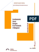 Rapport D'analyse: Enquête Sur L'investissement Étranger À Madagascar, 2002-2004 (INSTAT - 2005)