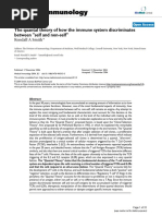 Medical Immunology: The Quantal Theory of How The Immune System Discriminates Between "Self and Non-Self"