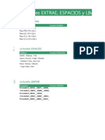 Las funciones EXTRAE, ESPACIOS y LIMPIAR