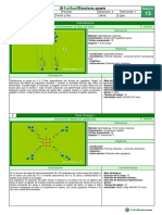 Sesión de entrenamiento con ejercicios técnicos y tácticos