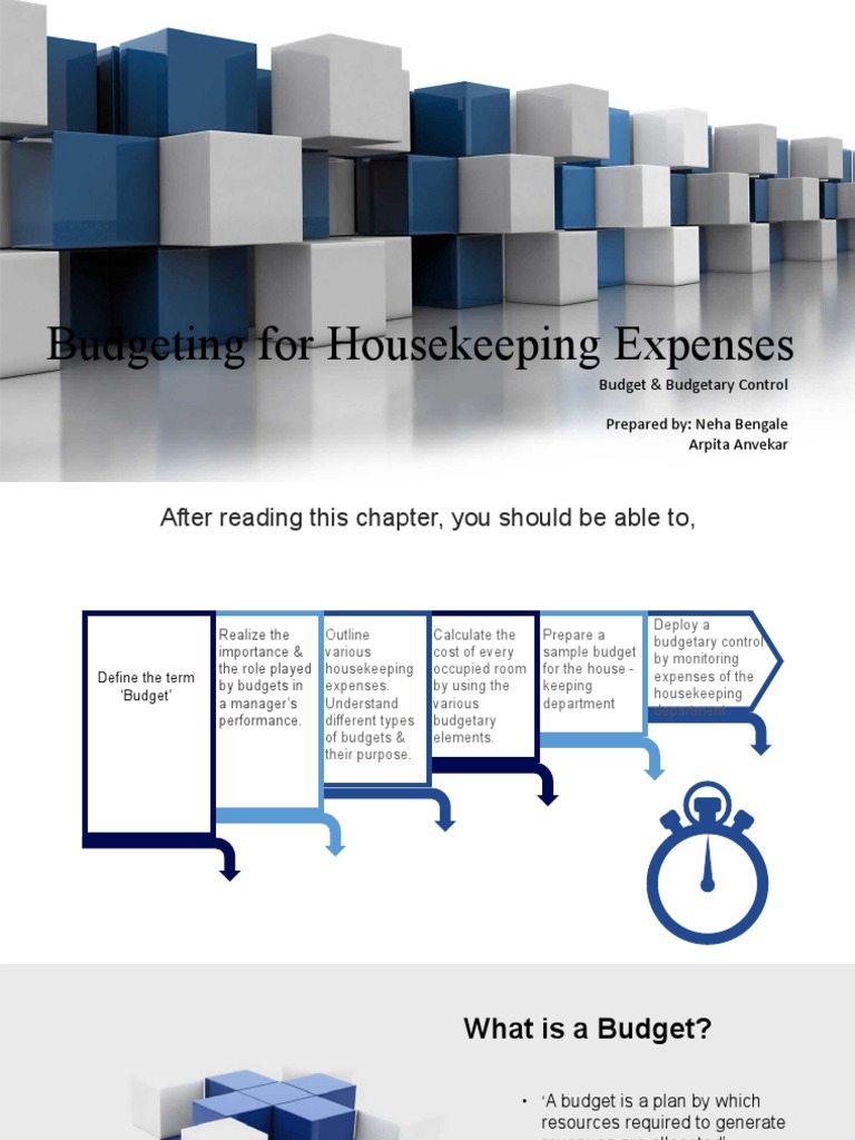 Budgeting For Housekeeping Expenses Budget & Budgetary Control
