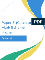 Paper 3 Mark Scheme (Higher) Edexcel