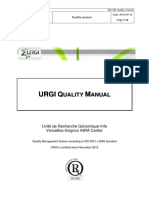 URGI Quality Manual Describes ISO Certified Bioinformatics Platform