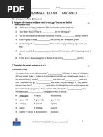 Language and Skills Test 5 B UNITS 9-10: Name - Class