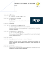 2011 FP7 Summer Academy-detailed agenda