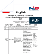 English: Quarter 2 - Module 1: Bridging Connections Between Poetry and Real Life