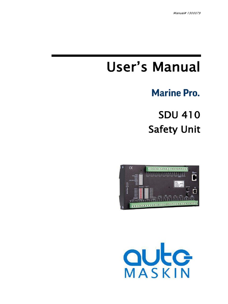 Auto Maskin SDU-410-Users-Manual | PDF | Relay | Power Supply