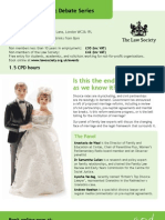 Is This The End of Marriage As We Know It?: Law Society Public Debate Series