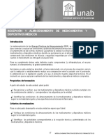 Recepción y almacenamiento de medicamentos y dispositivos médicosRecepción y Almacenamiento de Medicamentos y Dispositivos Médicos