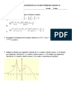 Evaluación Matemáticas Cuarto Periodo Grado 11