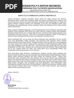 Download APKI Indonesian Pulp  paper Association Responds to Greenpeace Attack on Toy Industry - Bahasa by Asia Pulp and Paper SN57437329 doc pdf