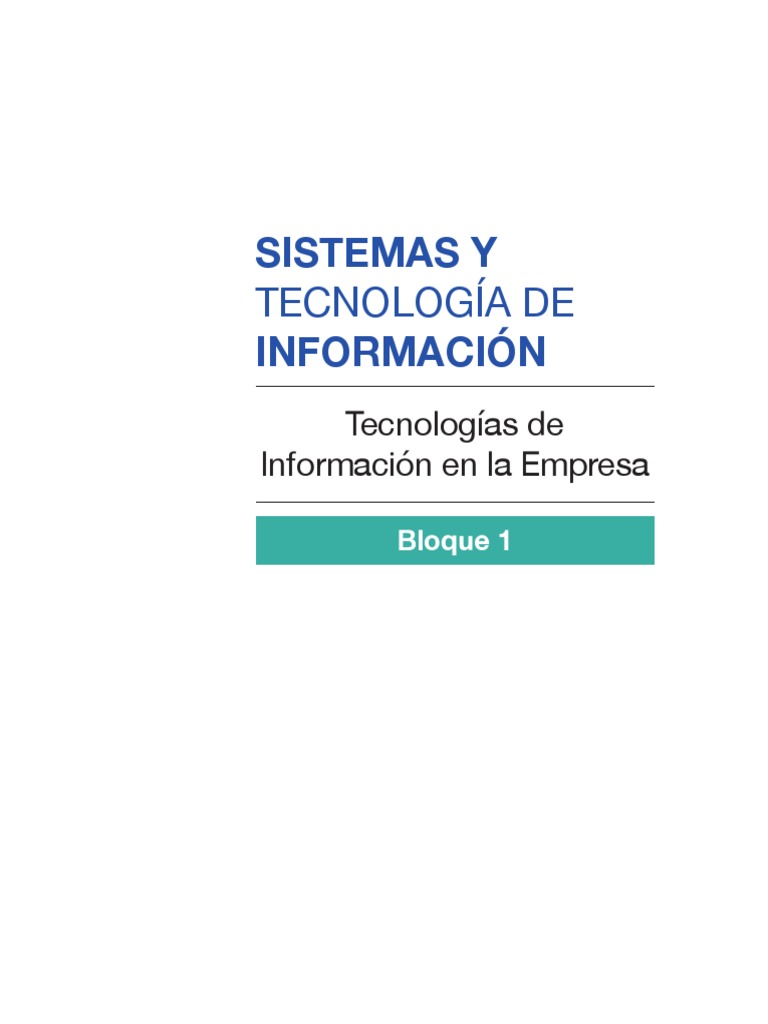 Sistemas y tecnología de información. | PDF | Hardware de la ...