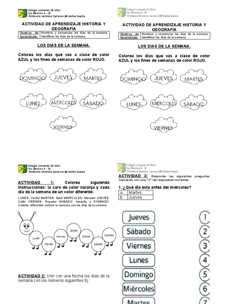 Dias de La Semana | PDF | Color