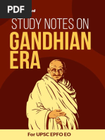 Study Notes On: Gandhian Era