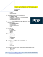 Multiple Choice Questions of Economics: A. Manufacturing Sector