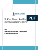 User Manual For Registration Under Inter State Migrant Workers Act On Unified Shram Suvidha Portal