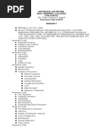 Insurance Law Review Rizal Memorial Colleges Law School Insurance Code of 2013 Session 1