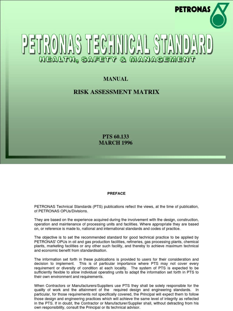 Petronas Risk Matrix Procedure | PDF | Risk Assessment | Risk