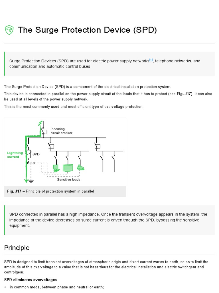 The Surge Protection Device (SPD) Electrical Installation Guide PDF