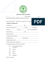 Waumini Sacco Society Nomination Application Form 2022