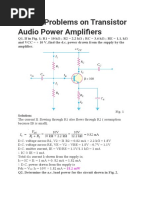 BJT Transistor Practice Problems | PDF | Amplifier | Electrical Circuits