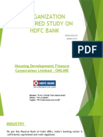 Organisational Centered Study On HDFC