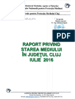 Raport Privind Starea Mediului in Judetul Cluj Iulie 2016 PDF