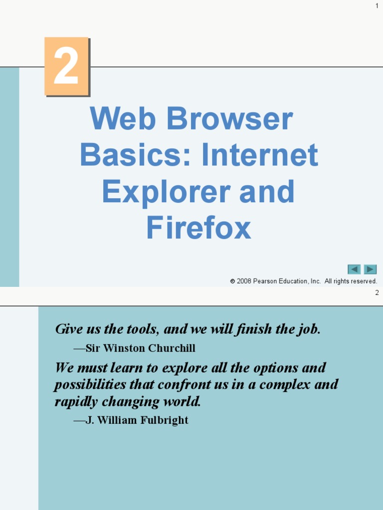 Web Browser Basics: Internet Explorer and Firefox | PDF | Internet ...