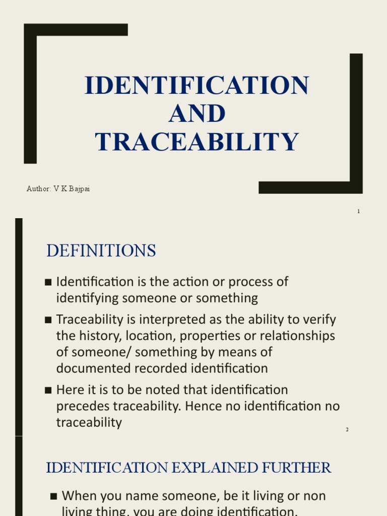 Identification And Traceability Pdf Identity Document Computing