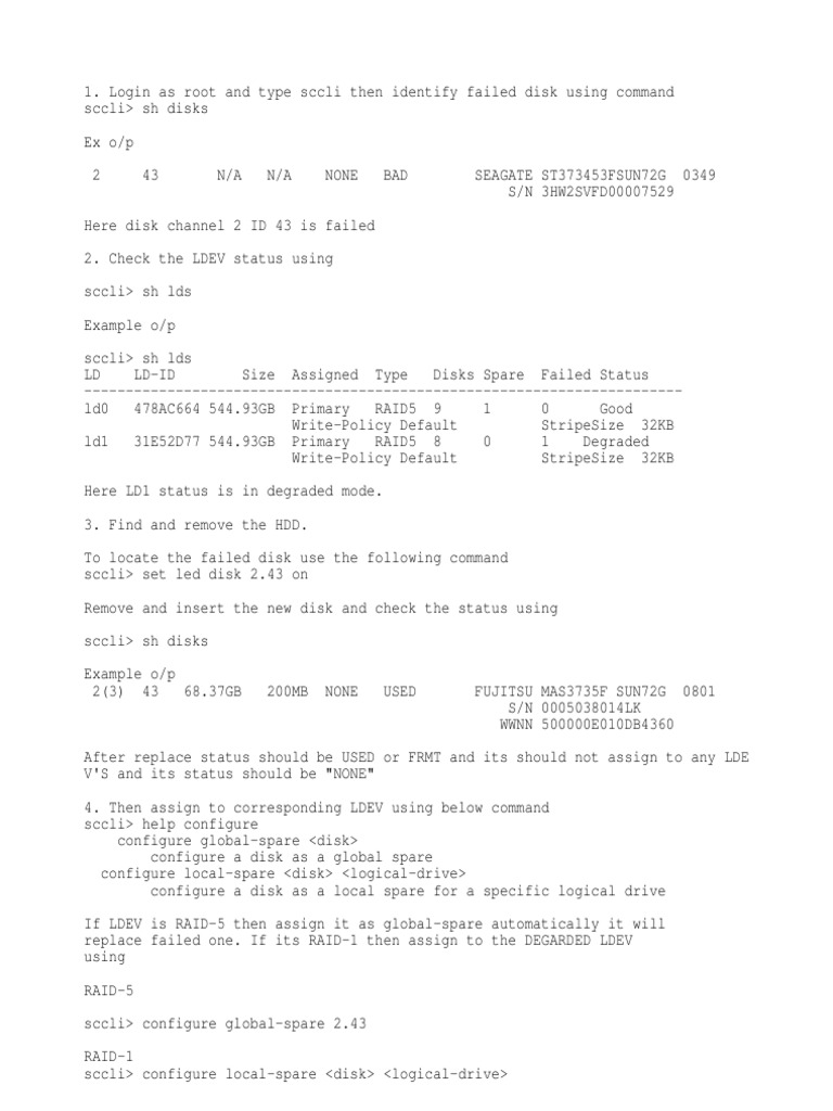 Replace Failed Disk in RAID Setup | PDF | Technology & Engineering ...