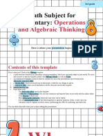 Math Subject For Elementary - 3rd Grade - Operations and Algebraic Thinking by Slidesgo