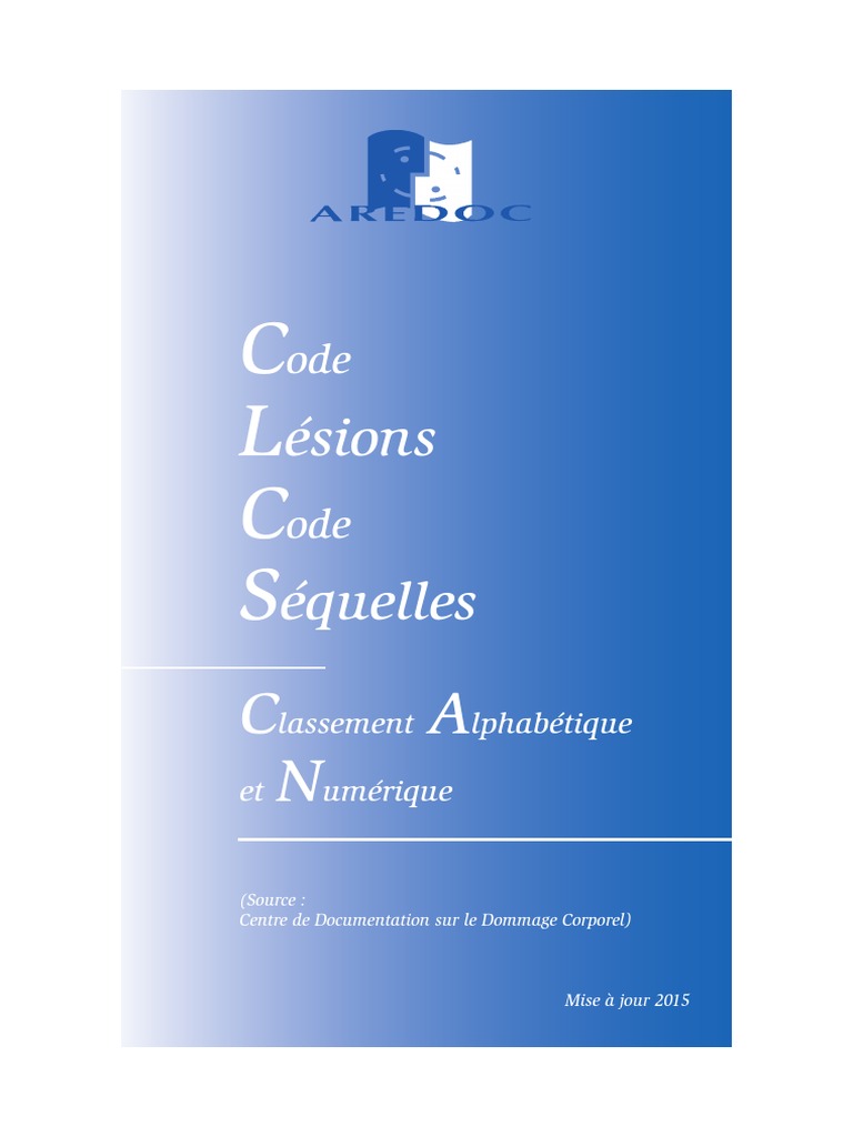 Codes des Lésions et Séquelles Médicales | PDF | Main | Pied