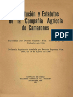 Constitución y Estatutos Do La Compañía Agrícola de Camarones