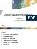 Massively Parallel Computation of A Full Aircraft Configuration With Detached Eddy Simulation