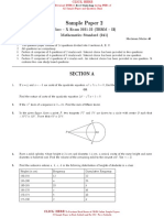 Sample Paper 2: Class - X Exam 2021-22 (TERM - II) Mathematics Standard