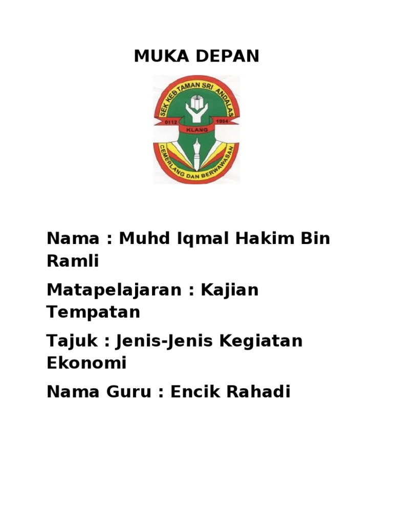 Muka Depan Folio Kt Pdf